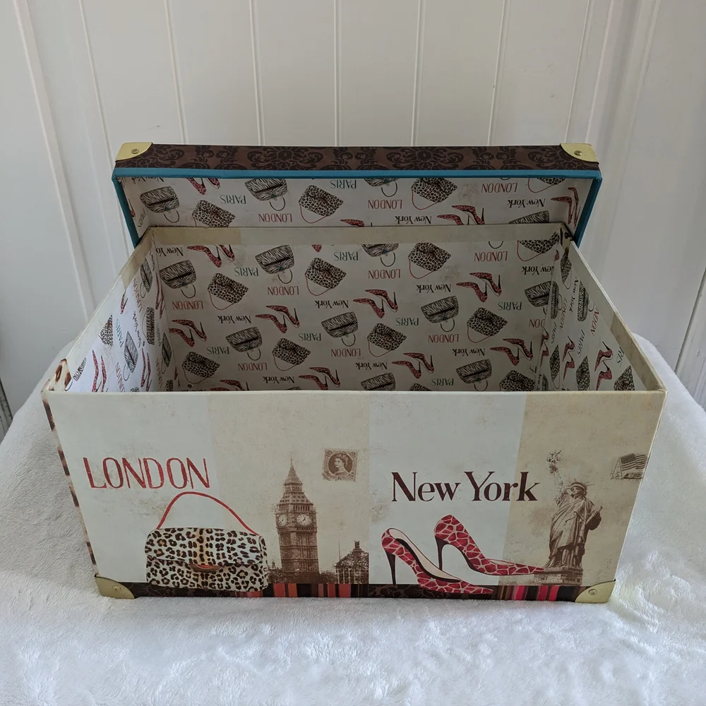 Paris London New York Decorative Storage Box - Picture 2 of 6